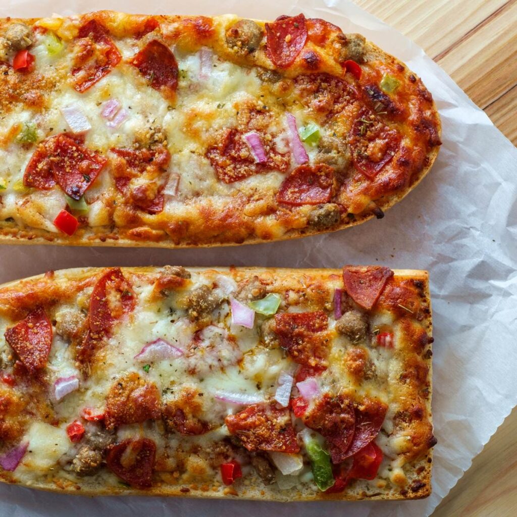 French bread pizza for two