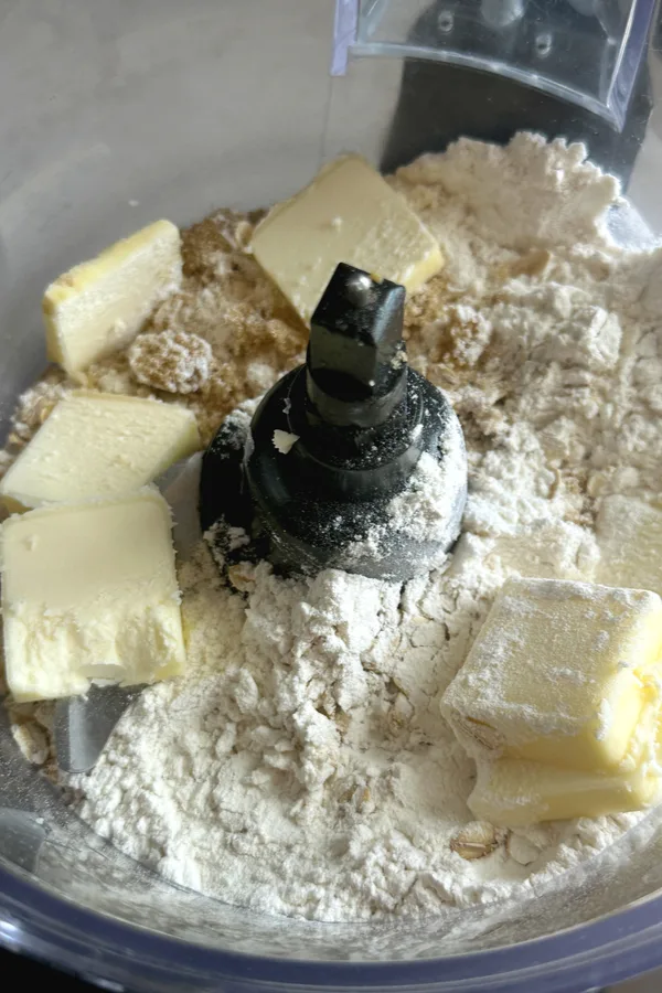 flour butter and sugar in food processor
