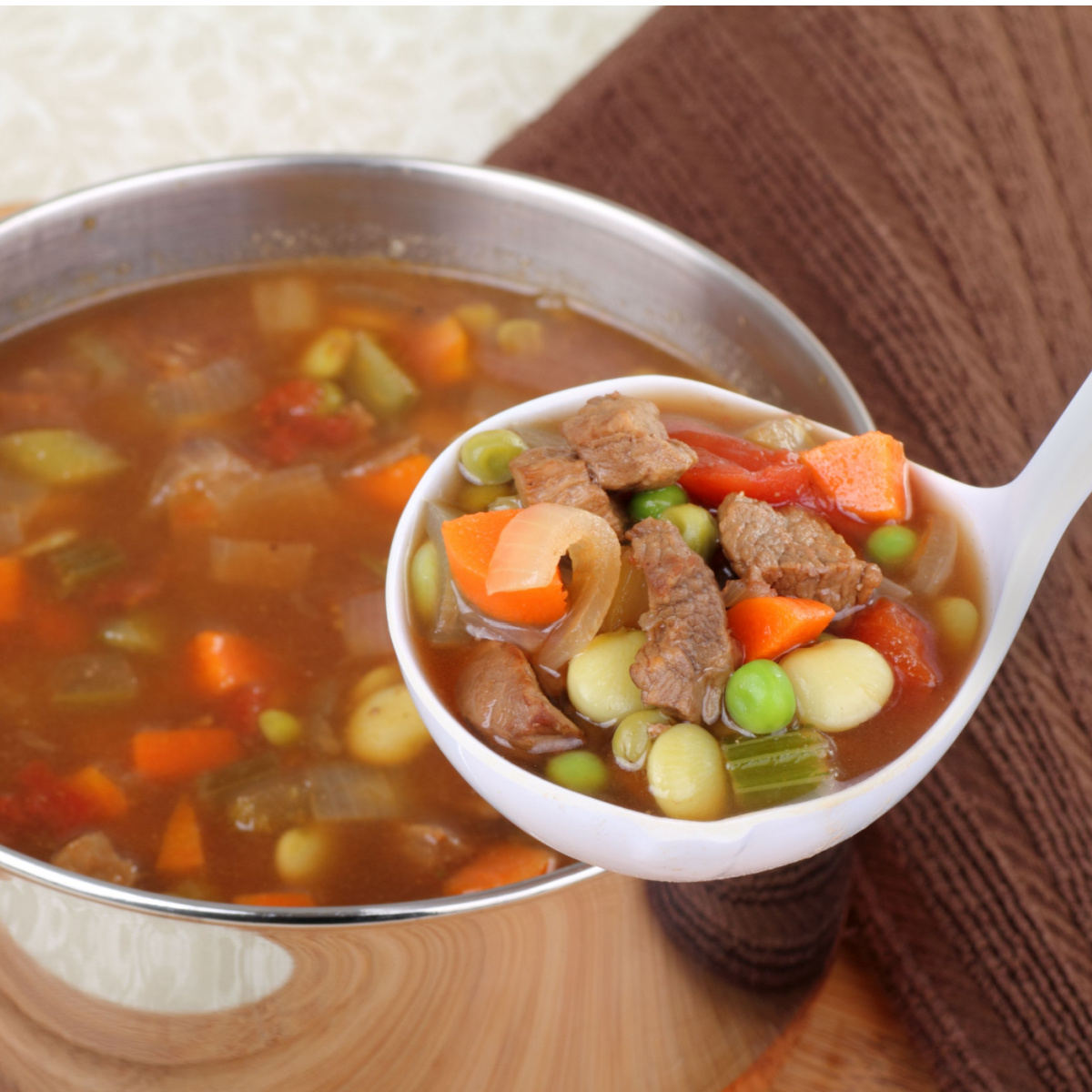 Beef Vegetable Soup For Two