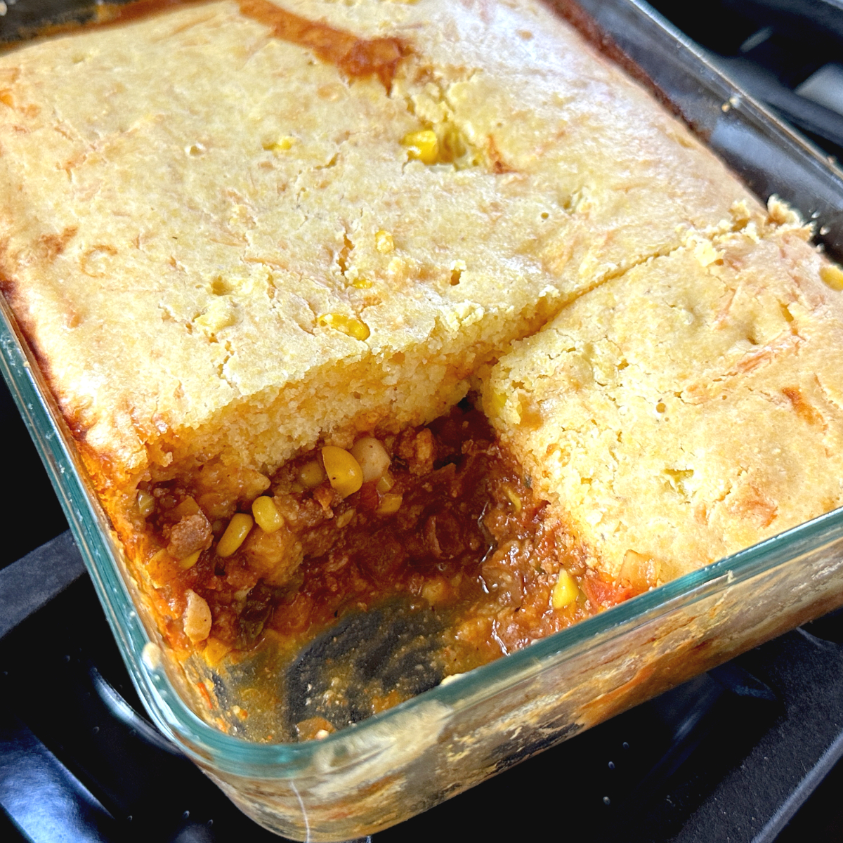 Chili Cornbread Casserole Recipe For Two   Featured Chili Cornbread Casserole 