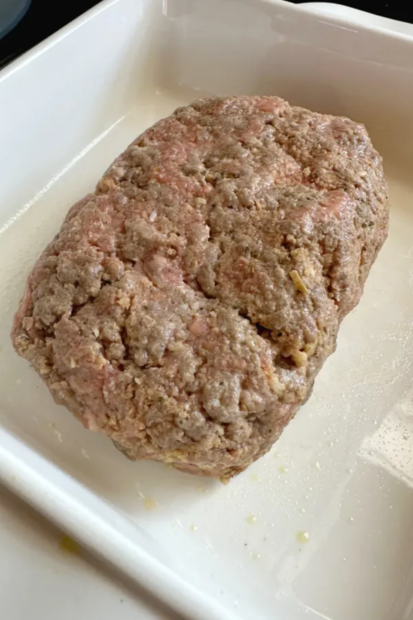 meatloaf in baking dish