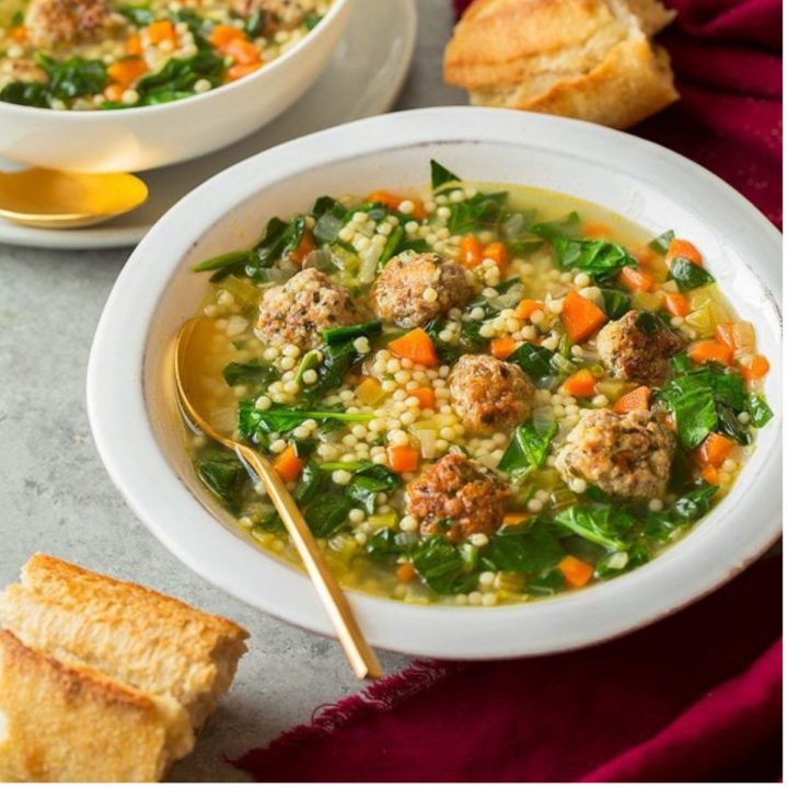 A bowl of Italian Wedding Soup