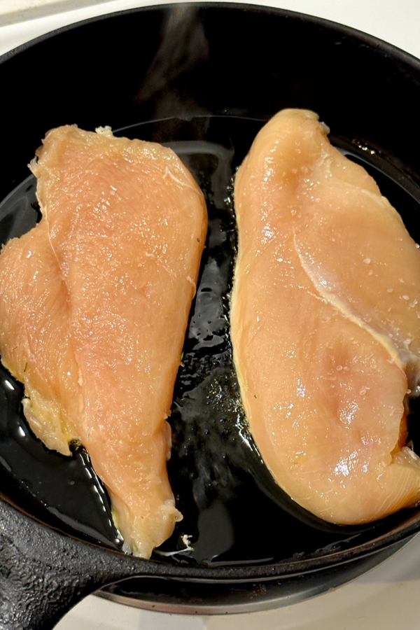chicken breast in skillet