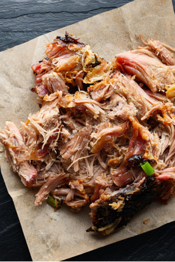 pulled pork on parchment paper 