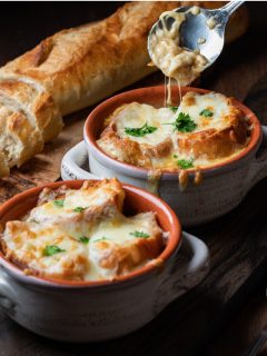French onion soup for two
