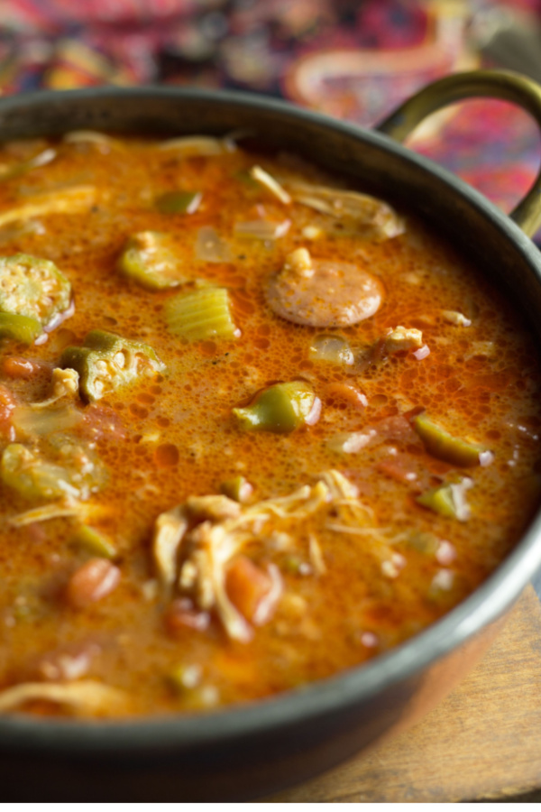 Chicken and Sausage Gumbo For Two