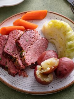 boiled corned beef and cabbage