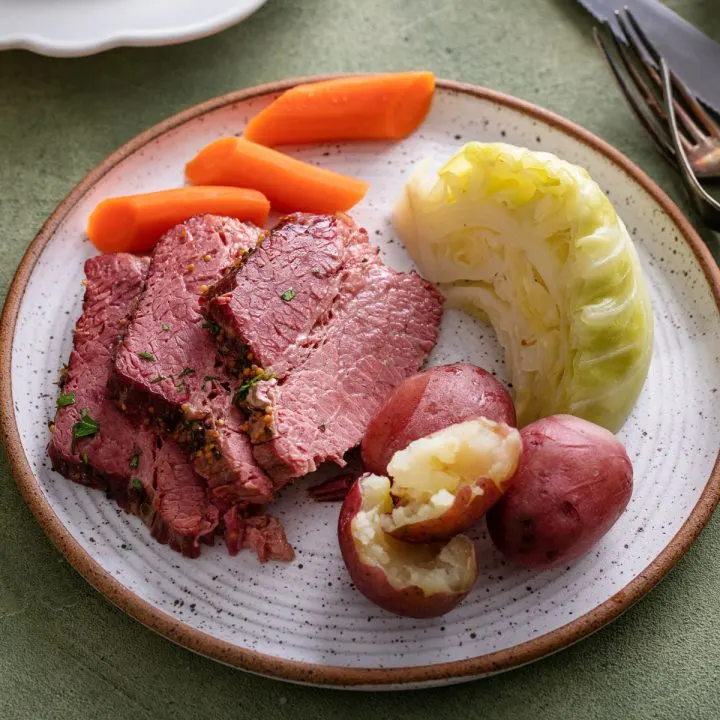 boiled corned beef and cabbage
