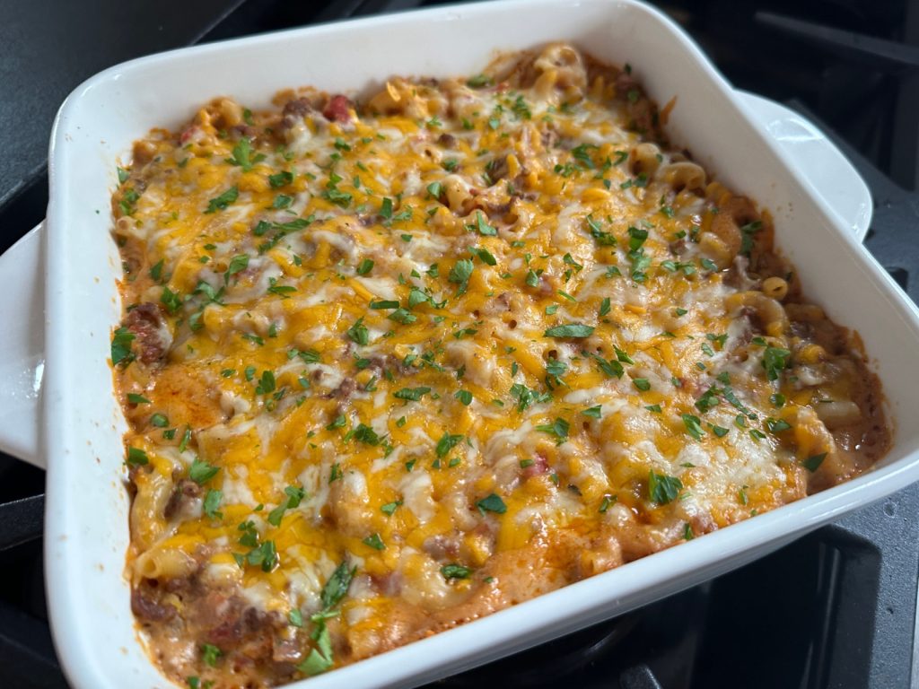 Easy Cheeseburger Casserole For Two