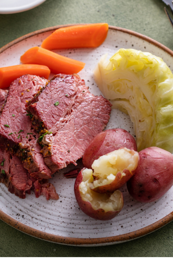 vegetables with corned beef 