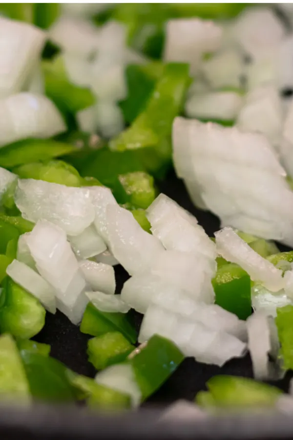 diced onion and jalapeno peppers