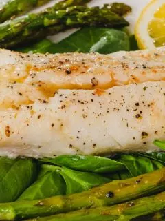 oven baked cod with asparagus