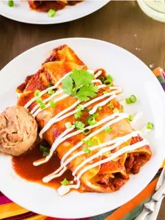 slow cooked beef enchilada