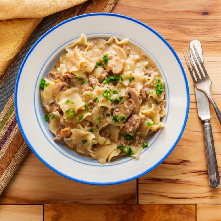 easy ground beef stroganoff