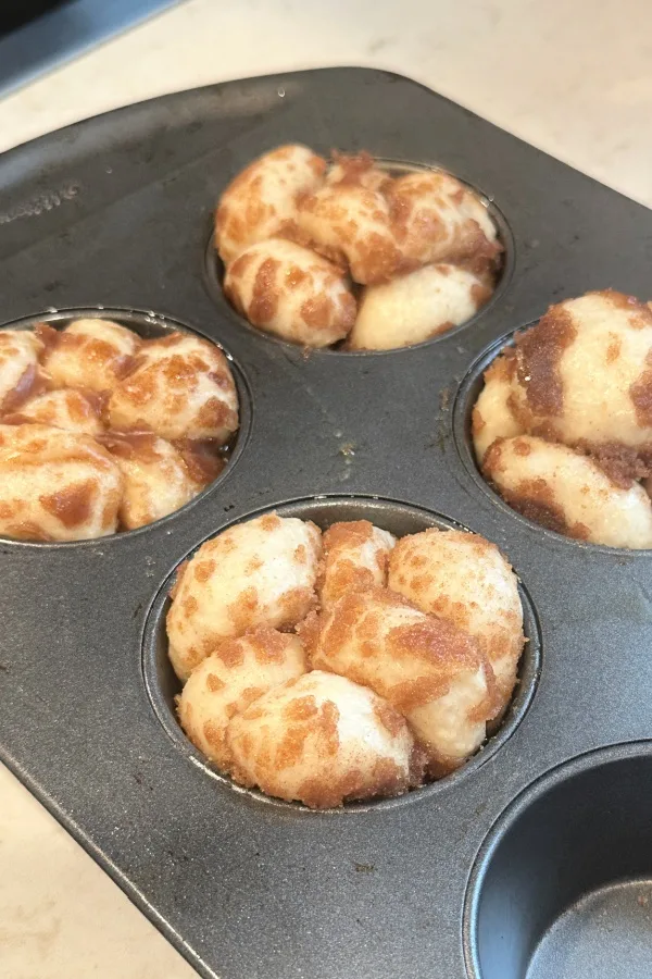 monkey bread muffin dough rising