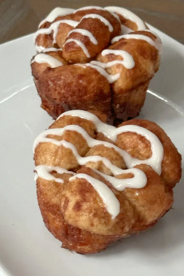 monkey bread muffins with icing 