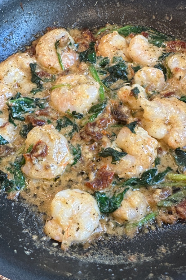 shrimp and spinach sauce