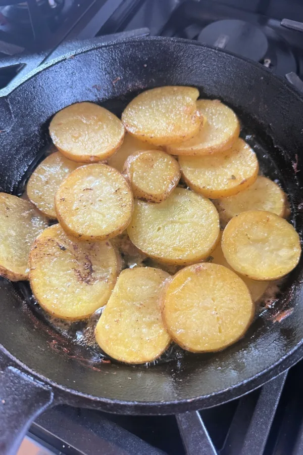 potatoes in skillet 