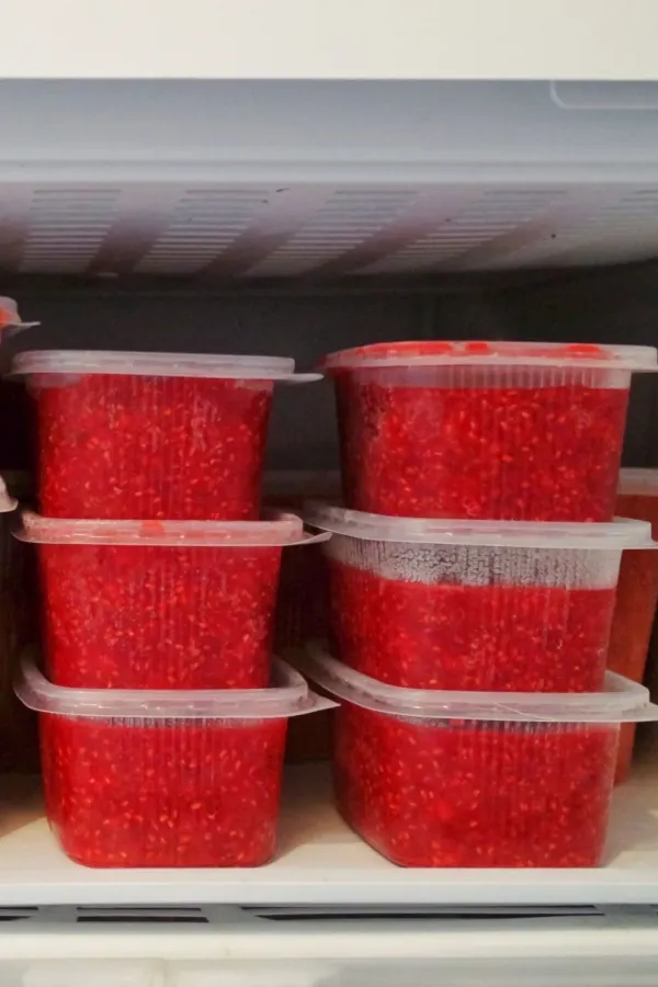 jam in freezer containers
