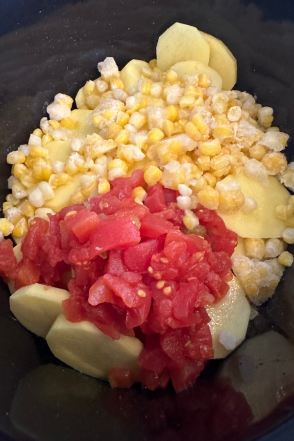 tomatoes corn and potatoes