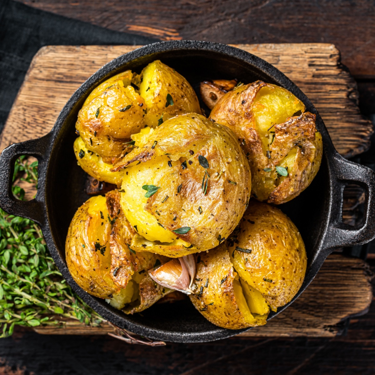 grilled smashed potatoes