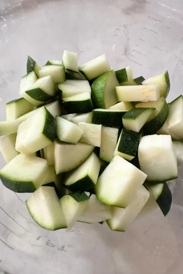 diced zucchini