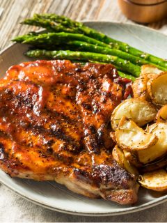 grilled barbecue pork chops