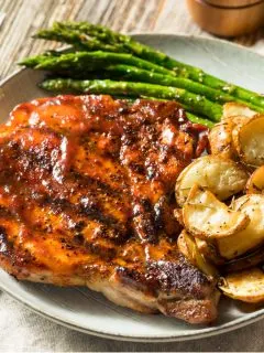 grilled barbecue pork chops