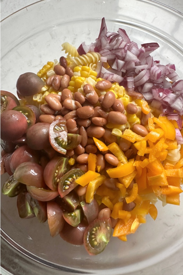 Southwest Ranch pasta salad ingredients