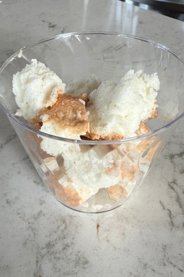 cubed angel food cake