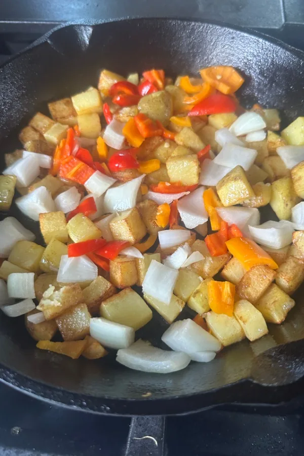 potatoes peppers and onion