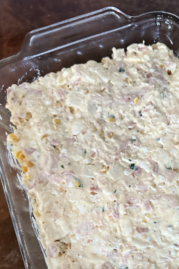 unbaked casserole