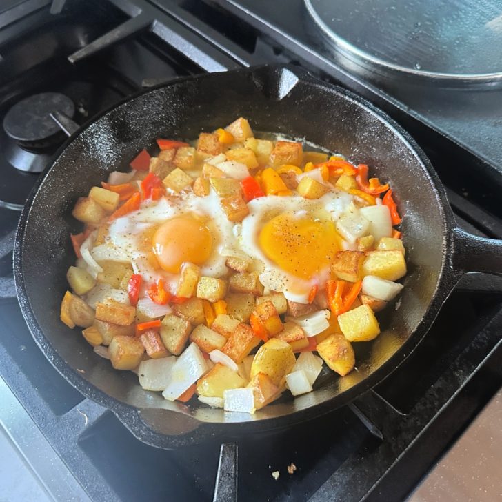 Skillet Potatoes and Eggs Recipe - Easy One Skillet Recipe