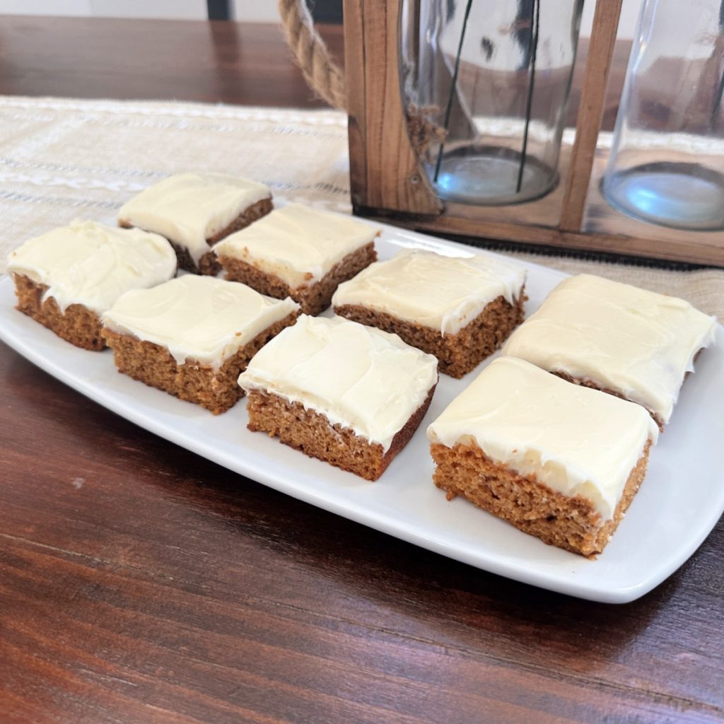 pumpkin bars with cream cheese icing 