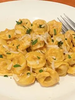 pumpkin alfredo tortellini