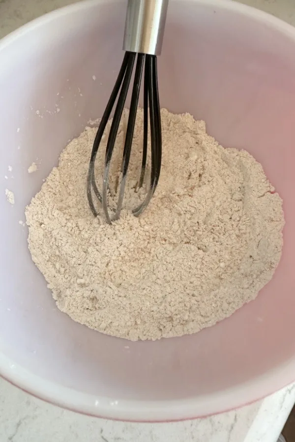 whisking dry ingredients