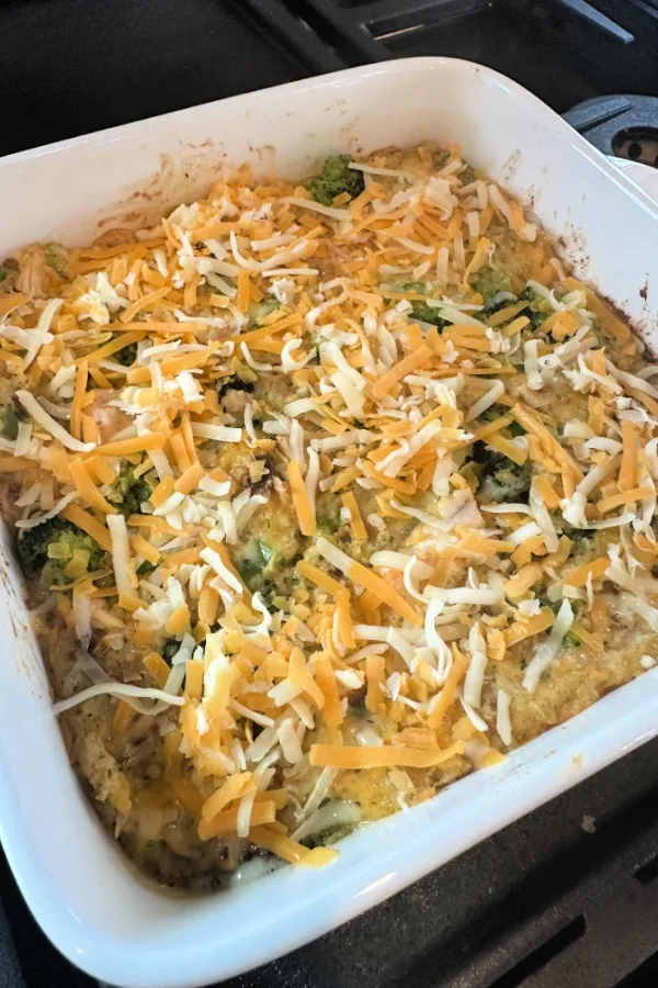 cheese topped casserole