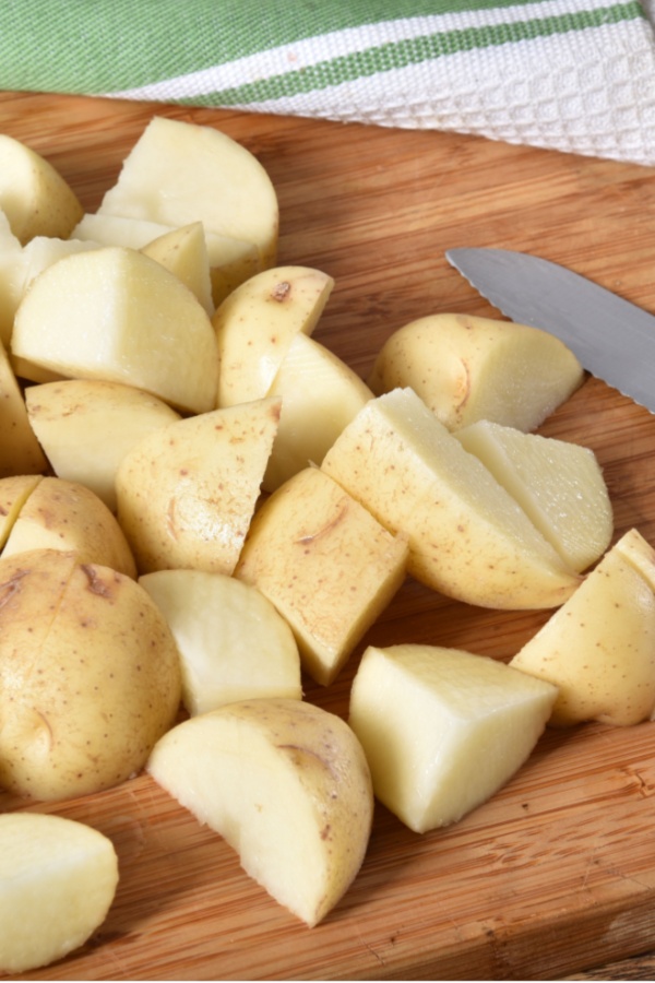 cut yukon gold potatoes