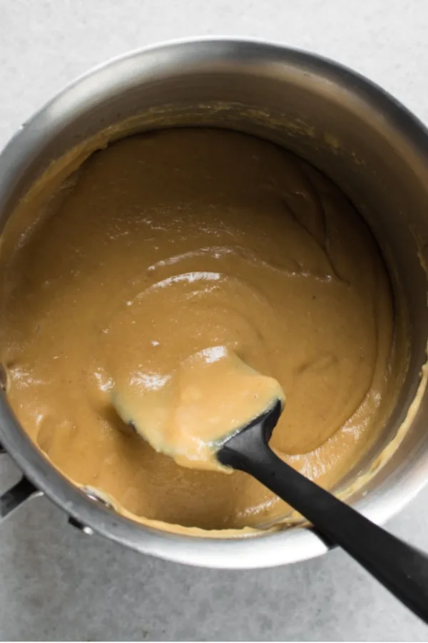 melting peanut butter