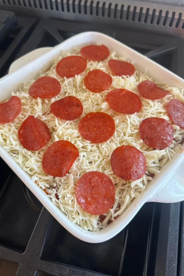 spaghetti pizza casserole