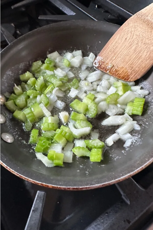 saute onions and celery