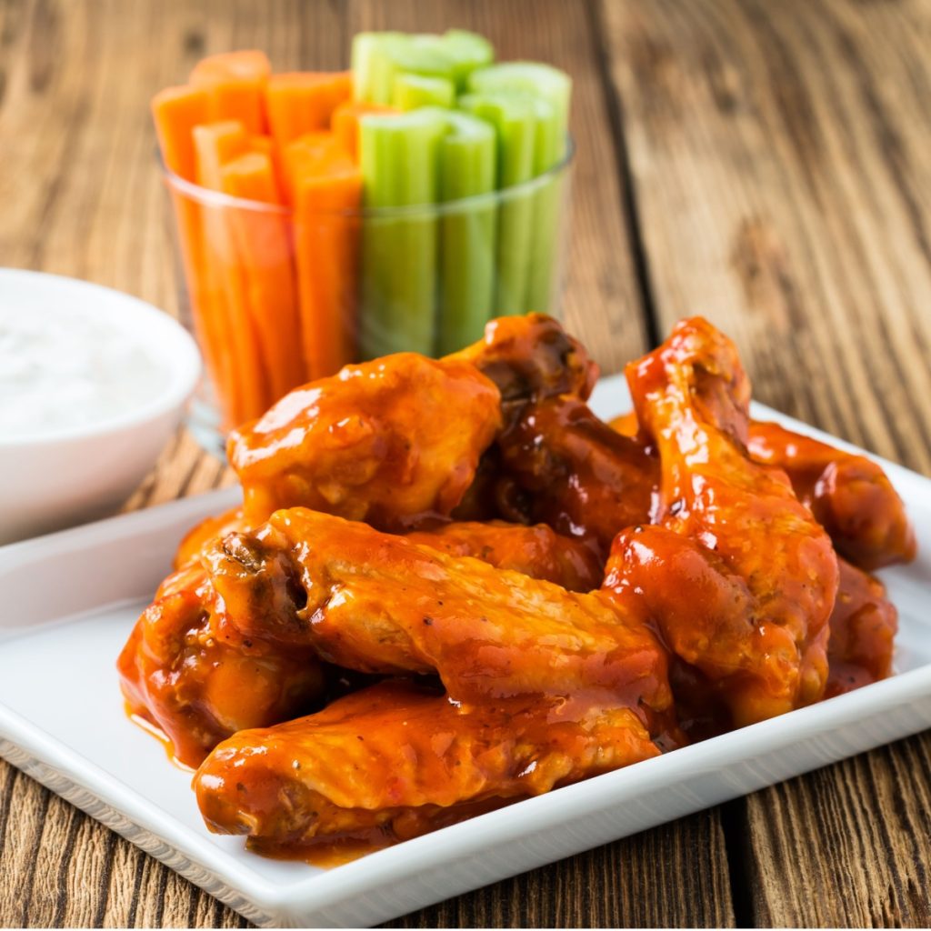 crispy baked Buffalo chicken wings