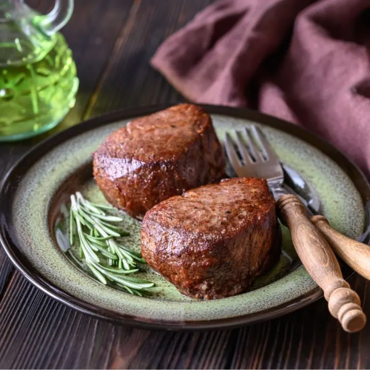 filet mignon on plate