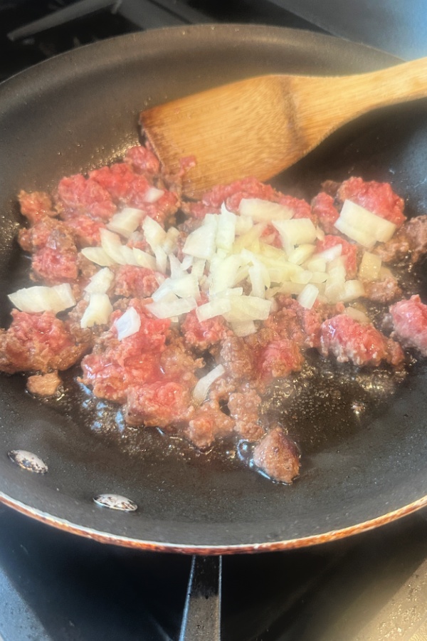 ground beef and onions