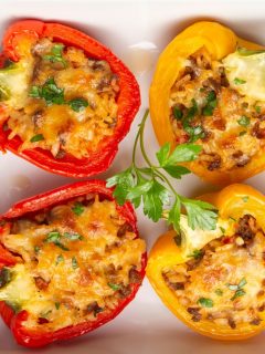 ground turkey stuffed peppers