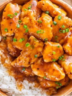 orange chicken & rice