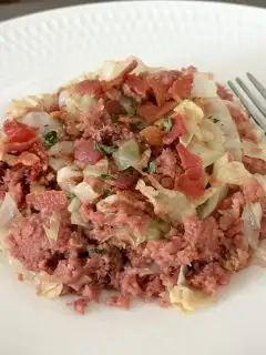 fried corned beef and cabbage