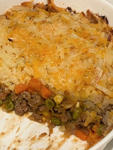 hash brown shepherds pie