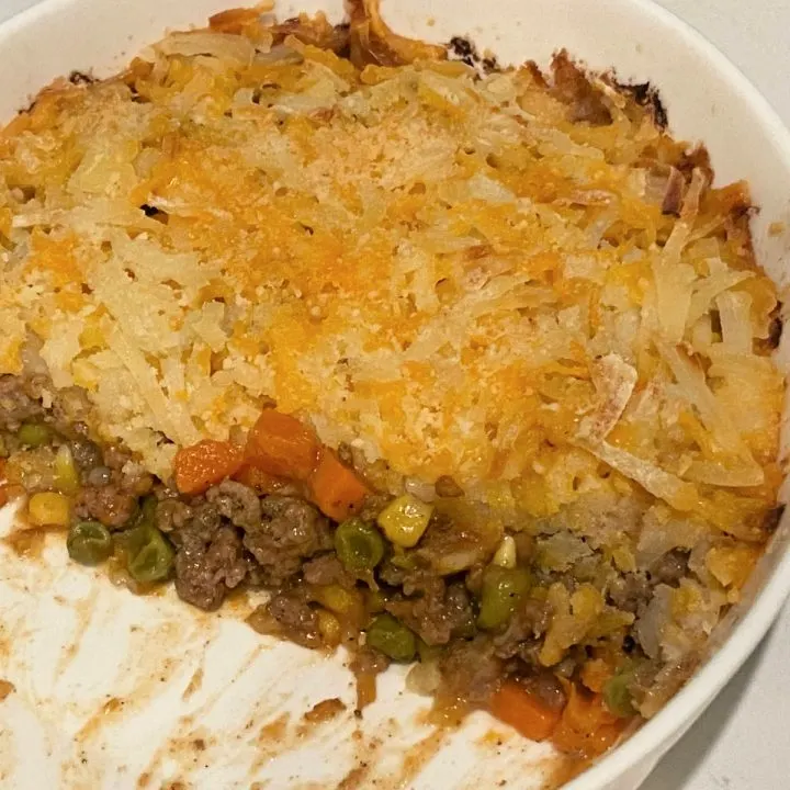 hash brown shepherds pie