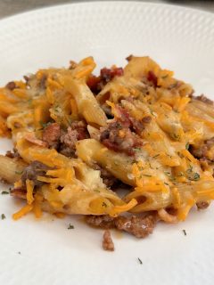 bacon cheeseburger pasta